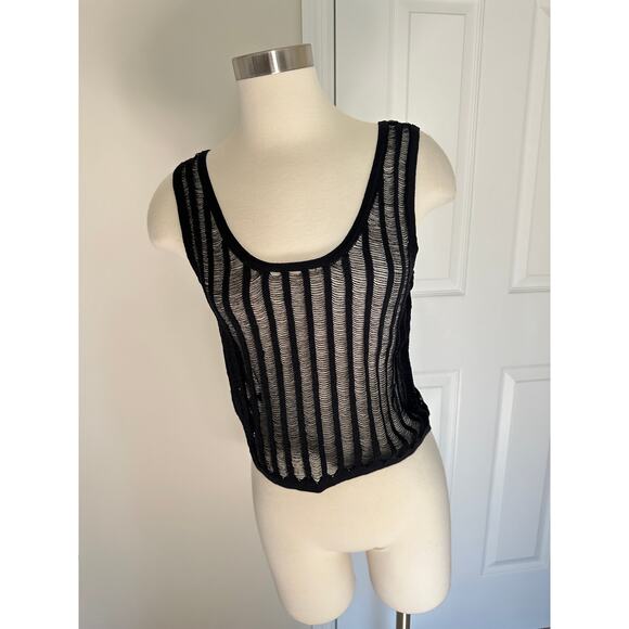 Zara black see-through tank top, size S - Picture 5 of 11